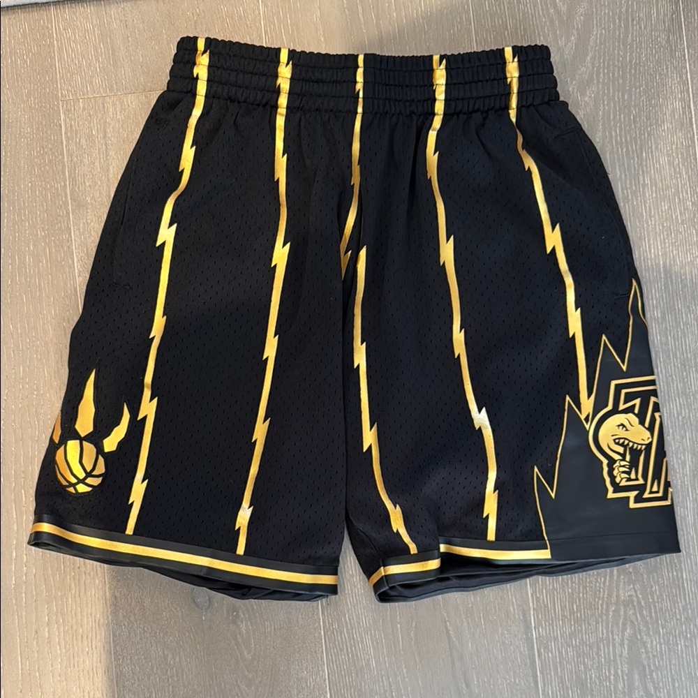 Black and Gold Raptors shorts